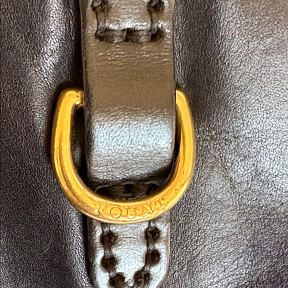 FOUNT Elegant Black Leather Tote 15” wide, 10” height, excellent - Picture 4 of 16